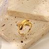 Ocean Themes 304 Stainless Steel Open Cuff Rings for Women RJEW-K293-02D-G-1