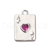 Brass Micro Pave Cubic Zirconia Charms KK-F895-15P-1