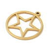 PVD Vacuum Plating 201 Stainless Steel Pendants STAS-E217-35G-2