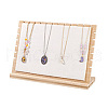 Detachable Bamboo Slant Back Necklace Display Stands NDIS-WH0001-17-7