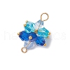 5Pcs 5 Colors Acrylic Beaded Flower Connector Charms PALLOY-JF03479-3