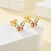 304 Stainless Steel Enamel Stud Earrings EJEW-B009-17G-2