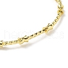 Rack Plating Brass Drum Beaded Open Cuff Bangle for Women BJEW-E073-07G-2
