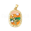 Brass Enamel Pendants KK-U068-13C-07G-1
