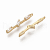 Brass Clear Cubic Zirconia Pendants ZIRC-Q021-026G-NF-2