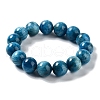 Natural Apatite Round Round Beaded Stretch Bracelets BJEW-G697-01B-2