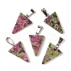 Natural Dyed White Jade Pendants G-B127-04P-01-2