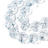 Transparent Electroplate Glass Beads Strands EGLA-T021-12C-2