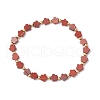 Natural Red Jasper Beads Stretch Bracelets for Women BJEW-JB11768-02-2