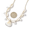Natural Cowrie Shell Necklaces NJEW-TA00187-3