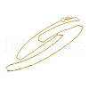 925 Sterling Silver Twisted Bar Link Chain Necklaces NJEW-H056-01B-G-4