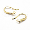 Brass Micro Pave Cubic Zirconia Earring Hooks ZIRC-P071-30G-NR-2