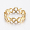 Ion Plating(IP) 304 Stainless Steel Finger Rings RJEW-H125-05G-19mm-2