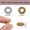 ARRICRAFT 200Pcs 2 Styles Alloy Spacer Beads FIND-AR0005-45-2