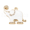 Brass Micro Pave Clear Cubic Zirconia Pendants KK-K255-17G-2