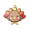 Cute Printed Alloy Pendants ENAM-L040-002A-2