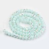 Electroplate Opaque Solid Color Glass Beads Strands EGLA-A034-P8mm-L09-2