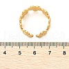 Flower 304 Stainless Stee Open Cuff Rings for Women RJEW-Q006-03D-G-3