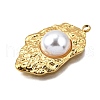Plastic Pearl Pendants STAS-Q360-03F-G-2