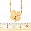 304 Stainless Steel Clover Pendant Necklaces NJEW-V001-09G-4