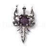 Natural Amethyst Pendants G-H281-03H-2