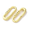 Rack Plated Brass Micro Pave Cubic Zirconia Clasps KK-Z039-07A-2