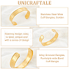 304 Stainless Steel Wide Cuff Bangles BJEW-WH0025-04-5