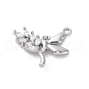 Brass Crystal Rhinestone Pendants KK-E793-05P-2