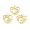 Rack Plating Brass Micro Pave Clear Cubic Zirconia Pendants KK-C011-11G-3