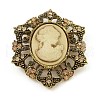 Alloy Rhinestone Brooch for Clothes Backpack JEWB-Q030-53AG-1