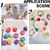 Round Evil Eye Resin Beads RESI-NB0001-26A-6