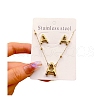 304 Stainless Steel Pendant Necklaces & Stud Earrings Sets FS-WGEB5F1-01-3