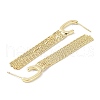 Rack Plating Brass Tassel Stud Earrings EJEW-B027-21G-2