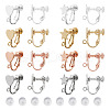  16Pcs 8 Style Star & Heart Brass Clip-on Earring Findings KK-TA0001-26-10
