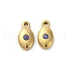 Real 14K Gold Plated 304 Stainless Steel Charms STAS-R005-09G-02-1