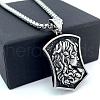 Mythical Greek Stainless Steel Medusa Gothic Pendant Necklaces for Men and Women Fashion Jewelry KQ4784-2