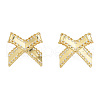 Cubic Zirconia Bowknot Stud Earrings EJEW-N011-64-2