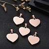 Ion Plating(IP) Fashionable 304 Stainless Steel Stamping Blank Tag Pendants STAS-J002B-01RG-7