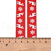 5 Yards Christmas Polyester Printed Grosgrain Ribbon OCOR-A008-01F-4