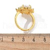 Sunflower Natural Howlite Finger Rings RJEW-B113-03G-06-5