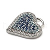Brass Micro Pave Cubic Zirconia Pendants KK-I276-29P-03-2