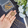 Beebeecraft 6Pcs Brass Star Link Chain Necklaces Set for Women NJEW-BBC0001-04-3