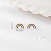 Rainbow Sterling Silver Stud Earrings for Women HO6216-2