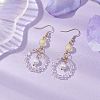 304 Stainless Steel with Acrylic Studs Dangle Earrings EJEW-JE05962-01-2