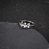 Number 201 Stainless Steel Adjustable Cuff Rings FS-WG22891-08-1