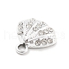 Alloy Rhinestone Pendants FIND-U026-24B-P-2