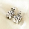 304 Stainless Steel Stud Earrings for Women EJEW-U051-03P-3