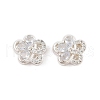 Rack Plating Brass Micro Pave Cubic Zirconia Beads KK-F879-12S-1