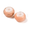 Opaque Spray Painted Glass Beads GLAA-G118-01L-2