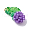 Glass Seed Beaded Rose Pendants PALLOY-MZ00627-4